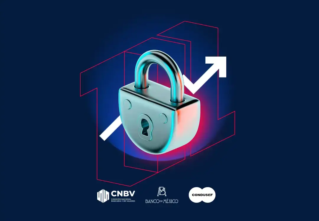 Imagen para entrada de Blog 100 Ladrillos que refiere la licencia para operar como Fintech y la seguridad que esto brinda para invertir en la plataforma digital. Se muestran los logotipos de la CNBV, Banxico y Condusef.